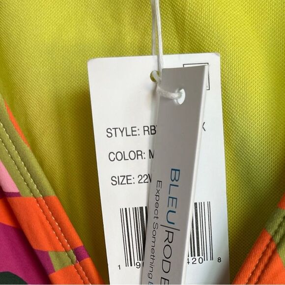 NWT Bleu Rod Beattie Women Wild Heart Key West Cap Sleeve One Piece Swimsuit - Picture 3 of 7